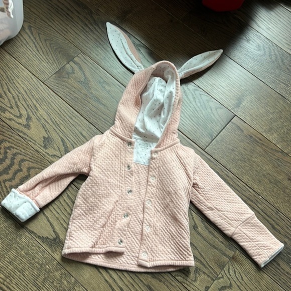 livly Other - Livly easter bunny cardigan sweater 6-9 months baby light pink cream cotton